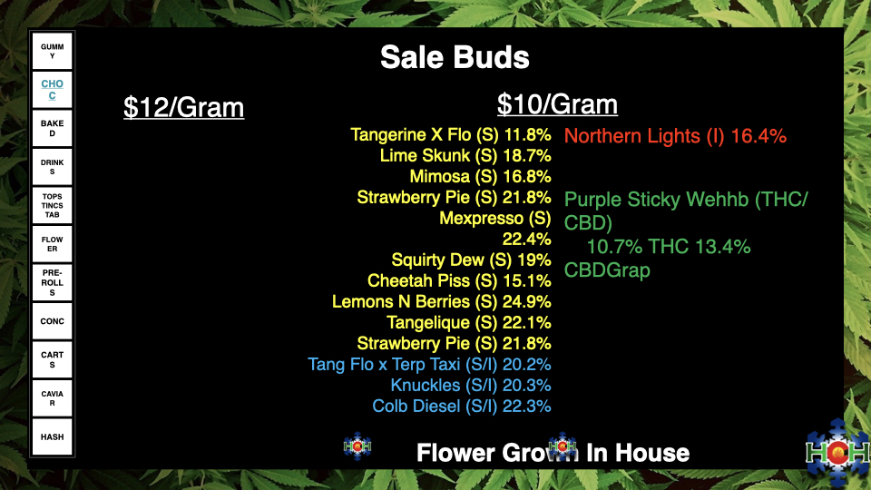 Cannabis flower on sale