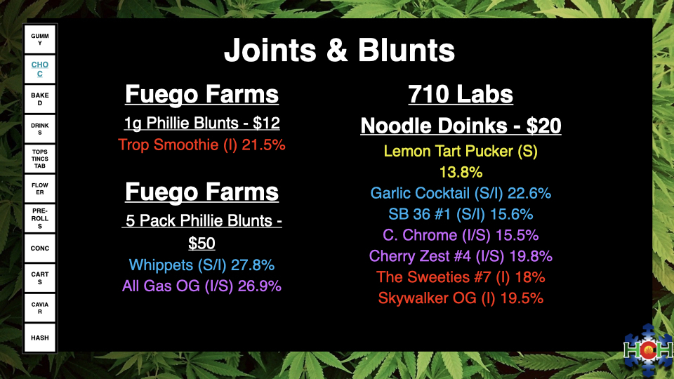 cannabis joints and blunts